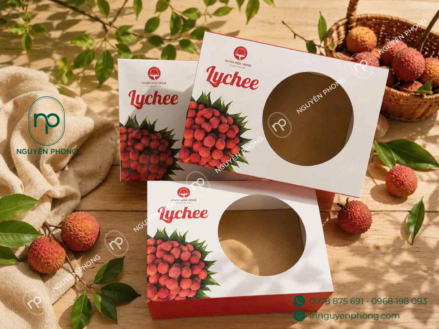 Mẫu hộp ivory đựng vải 